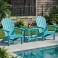 thumbnail image 4 of Table d'Appoint Extérieure, Petite Table Adirondack à Deux Niveaux en HIPS, Table Carrée Imperméable pour l'Extérieur, Tables d'Extrémité Modernes pour Balcon, Patio, Piscine, Plage, Véranda, Terrasse, Usage Intérieur Ou Extérieur, Bleu Aruba, 4 of 14