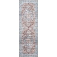 thumbnail image 4 of Hauteloom Azfal Hallway, Kitchen Runner Rug - Traditional Oriental Medallion - Vintage Distressed - Blue, Orange, Brown - 2'5" x 7'3", 4 of 11
