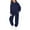 Navy, variant on Mercatoo Kids Hoodie Sweatsuit Set Boys Girls 𝗥aglan Sleeve Tracksui𝘁 Pullover Hooded Sweatshirts and Jogger Pants Set Fall Athleisure