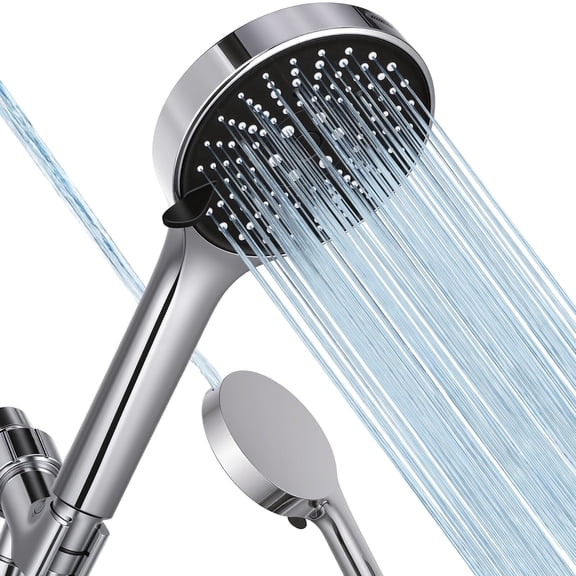 Cacagoo 6 Setting Shower head,High Pressure Head with 6 ft Hose & Bracket for Bathroom Tub