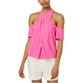 thumbnail image 2 of Rachel Roy Womens Cold Shoulder Knit Blouse, Pink, 0, 2 of 2