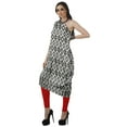 thumbnail image 4 of Moomaya Women's Printed One-Shoulder Cowl Kurti Sleeveless Dress Boho Party Designer Clothing, 4 of 7