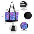 thumbnail image 2 of FORMRS Canvas Laptop Tote Bag for Women with 15.6" Computer Compartments Shoulder Handbag, Purple Starfish Pattern, 2 of 7