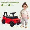 thumbnail image 6 of Track Seven Ride-On Push Car for Toddlers, Licensed Mercedes-Benz Unimog Sliding Car w/Steering Wheel, Under Seat Storage, Foot-to-Floor Ride On Toy for Boys & Girls Aged 1-3 Years, Red, 6 of 7