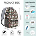 thumbnail image 6 of White Poodle Dog Hawaiian Floral Backpack for School,Cute School Bag,Schoolbag with Adjustable Shoulder Straps & Padded Back,15.3"x11"x6.7", 6 of 6