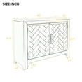thumbnail image 7 of Storage Cabinet, Modern Console Table Sideboard with 2 Shelves and 2 Doors, 40 Inch Wide Sofa Table with 2 Handles and Smooth Tabletop Surface for Living Room Bathroom, Easy Assembly, Antique White, 7 of 7