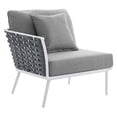 thumbnail image 5 of Modway Stance 8-Piece Modern Fabric/Aluminum Outdoor Sectional Sofa Set in Gray, 5 of 17