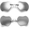 thumbnail image 2 of YAMEE Retro Round Clip-On Nose Sunglasses Matrix Morpheus Movie Rimless Clamp Glasses, 4 Colors, 2 of 7