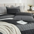 thumbnail image 5 of Black White Grey Twin XL Comforter Set - 2 Piece Lightweight Bedding Set with All Season Down Alternative Comforter for Twin Extra Long Size, 5 of 8