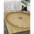 thumbnail image 2 of Ahgly Company Indoor Square Patterned Yellow Orange Area Rugs, 3' Square, 2 of 6