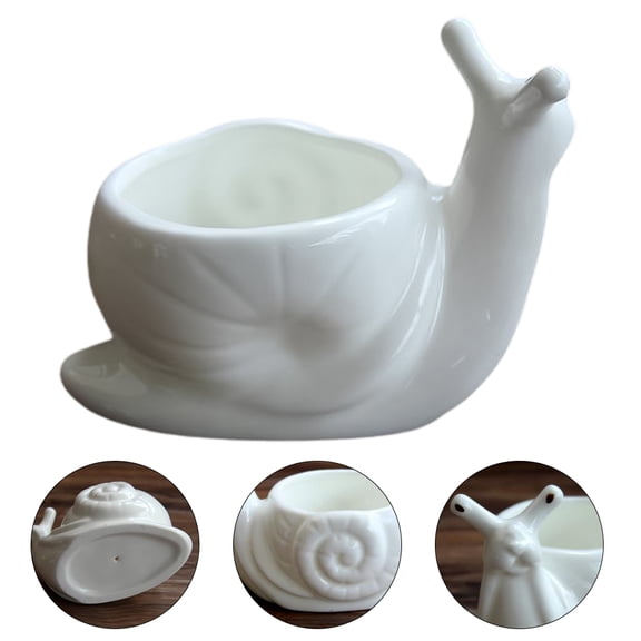 GOOHOCHY Ceramic Succulent Flower Pot Indoor Plant Pots for Plants White