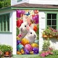 thumbnail image 6 of Yhmxh Easter Door Banner Happy Easter Porch Banner Rabbit Porch Banner Logo Welcome Sign Front Door Decoration Hanging Welcome Easter Eggs Seasonal Outdoor Decoration 35.43"x70.87", 6 of 6