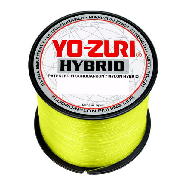 Yo-Zuri Hybrid Fluorocarbon Hi-Vis Yellow Line- 600yd - 12lb Test