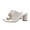 White, variant on Slip On Slide Sandals for Women Women's Loose Toe Thick High Heel Mules Straight Line Sandals And Slippers (White)