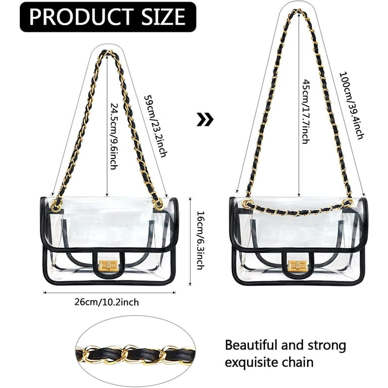 Ayieyill Clear Purses for Women Stadium Approved Crossbody, Clear Purse  Handbags for Working Concert Sports Event Clear Bag