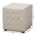 thumbnail image 6 of Bowery Hill Upholstered Wood Cube Ottoman in Beige - Set of 2, 6 of 6