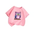 thumbnail image 4 of Hifoo Kid Girls T-Shirts Cute Print Graphic Round Neck Short Sleeve Tee Summer Casual T Shirt Tops Trendy Child Clothing, 4 of 4