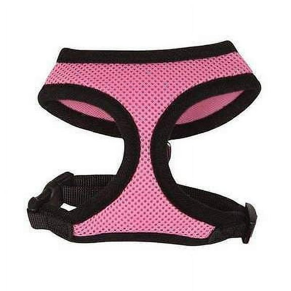 Anti Pull Breathable Mesh NO CHOKE Dog Harness Selections - 10 Colors & 5 Sizes (Pink Harness,Small)