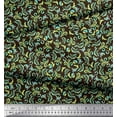 thumbnail image 2 of Soimoi Brown Cotton Duck Fabric Artistic Floral Print Sewing Fabric Yard 42 Inch Wide, 2 of 3