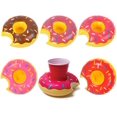 thumbnail image 1 of 6 Pack Beverage Floaters Cute Animal Pool Drink Holder Set Reusable Inflatable Float Coasters, 1 of 4