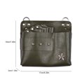 thumbnail image 2 of Barber PU Leather Pouch Holder Rivet Hair Scissor Bags Clips Waist Shoulder Belt, 2 of 6