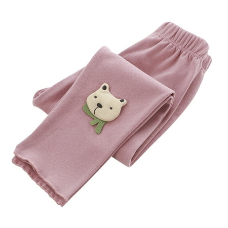

koaiezne Toddler Kids Baby Girls Cotton Prints Lined Warm Leggings Stretchy Thick Tights Pants Trousers Girl Clothes 6 7 Years Jogging Pants 2t