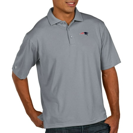 - Antigua Men's New England Patriots Pique Xtra-Lite Performance Grey Polo
