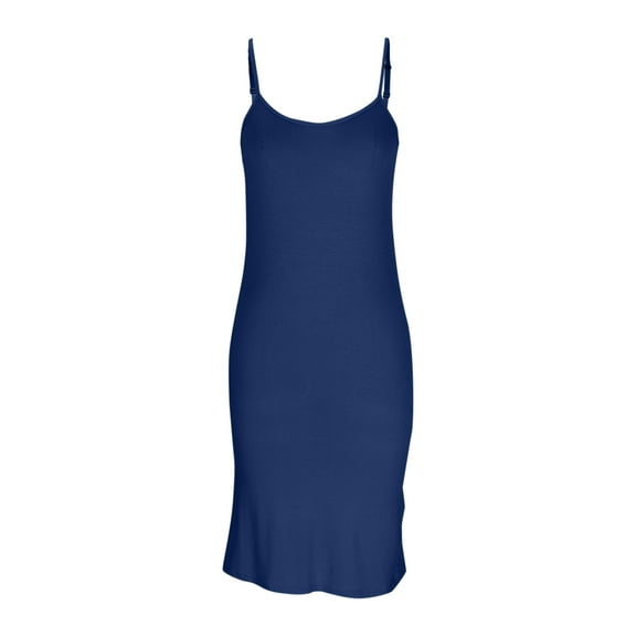 Wowcloth Women's Solid Sleeveless Nightdress, Adjustable Straps with Soft Lounge Dress for Sleep, Home and Daily Use