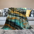 thumbnail image 2 of Orinice Marble Abstract Painting Warm Lightweight Blanket Soft Fleece Blankets for All Seasons - 3 Sizes Available 40x50in, 2 of 6