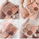 thumbnail image 1 of Paleta de sombras de ojos, 4 colores, marrón caramelo, Nacarado, mate, Color tierra, paleta de sombras de ojos, lentejuelas brillantes, pigmentos para ojos, maquillaje duradero qym unisex, 1 of 2