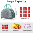 thumbnail image 4 of Reusable Mandala Lnsulated Lunch Bag for Women & Men - Leakproof Water-Resistant Cooler Tote, Large Capacity for Work,Travel,Picnic,Beach & Office., 4 of 4
