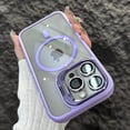 thumbnail image 1 of Luxury Magnetic Shockproof Phone Case For iPhone15 14 13 12 11 Pro Max Plus Funda Stand Glass Lens Protection Back Cover, 1 of 7