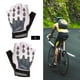 thumbnail image 3 of Guantes de ciclismo para hombre y mujer, guantes de medio dedo para bicicleta de montaña y carretera. Blanco L, 3 of 8