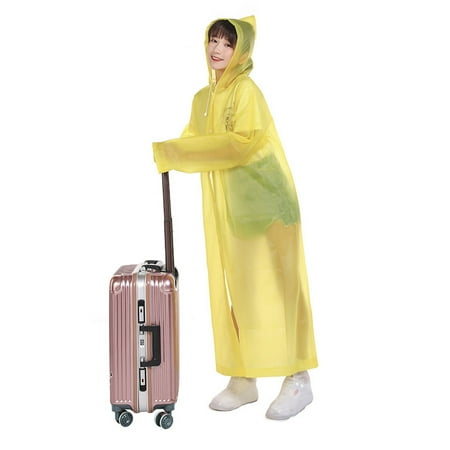 

2pcs No-disposable Raincoats Unisex EVA Waterproof Ponchos for Travel Commuting Daily Life