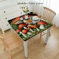 thumbnail image 2 of nygtbtfer Spring Mushroom Tablecloth Fitted Table Cover for  Tables  Wipeable Elastic Table Cloth for Outdoor Picnic Camping Dining Party, Forest Fox Eucalyptus Botanical Herb Black, 2 of 7