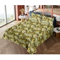 thumbnail image 4 of Ambesonne Floral Design Fitted & Flat Sheet with Shams 4 Pcs Set, Spring White Asters, Full, Pistachio Green Mustard, 4 of 5