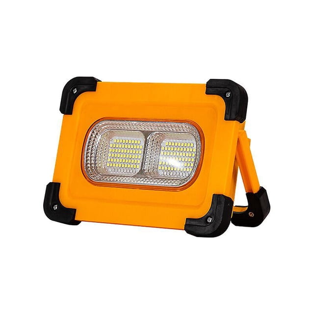 Promoción de invierno, reflector LED recargable de 100 W, luz de trabajo, reflector portátil con energía solar Pannea, 4 modos, luz de trabajo superbrillante con batería para Ca