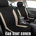 thumbnail image 2 of 4uds Coche Asiento Cubiertas Cabeza Descanso Cubierta Coche Asiento Cubiertas Beige Negro, 2 of 8