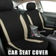 thumbnail image 2 of 4uds Coche Asiento Cubiertas Cabeza Descanso Cubierta Coche Asiento Cubiertas Beige Negro, 2 of 8