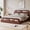 Red, variant on Kicctian TWIN Size Wooden Platform Bed Frame with Storage Headboard & Footboard – Sturdy Slats, No Box Spring Needed , Red