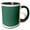 Black/White, variant on 3drose, Image of Sample Square of Muted Light Forest Green for 2022, 11oz Two-tone Green Mug