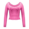 thumbnail image 3 of Buigttklop Womens Long Sleeve Shirts Basic Crop Tops Fall Fashion Layering Workout Slim Fitted Y2K Tops, 3 of 4