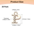 thumbnail image 3 of Uxcell 20 Pack Rhinestone P Letter Charm for DIY Bracelet/Wristbands/Jewelry Gold 0.39" x 0.51", 3 of 6