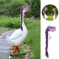 thumbnail image 2 of KMWGRE Durable Pet Toy For Large Birds Indoor Outdoor Goose High Temperature Synthetic Hair Wig Design Chewing Activity Purple 45x11cm, 2 of 5
