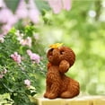 thumbnail image 2 of Estatua de perro, estatua de jardín, regalos artísticos, figura de perro linda, adorno de perro para estantería, gabinetes de Patio, estante, adornos Marrón, 2 of 5