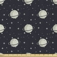 thumbnail image 1 of Galaxy Sofa Upholstery Fabric by the Yard, Planets in Rhythmic Composition with Stars at Night Universe Theme, Decorative Fabric for DIY & Home Accents, 3 Yards, Dark Blue Grey Eggshell by Ambesonne, 1 of 4