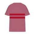 thumbnail image 4 of Sexlip Womens Swimsuit Set Chest Stripe Cover Up Design V Neck Short Sleeve Casual Silhouette Breathable Fabric for Casual Beach Days Red L, 4 of 5