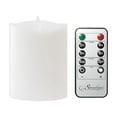 thumbnail image 1 of Stonebriar 3 Count White Real Wax 3x4 Flameless LED Pillar Candles with Remote and Timer, 1 of 7