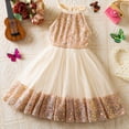 thumbnail image 2 of NIEWTR Toddler Baby Girls Embroidered Lace Dress Pageant Wedding Flower Girl Formal Evening Gown(Khaki,6-7 Years), 2 of 8