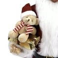 thumbnail image 5 of Northlight Standing Santa Claus with Teddy Bear Christmas Figure - 24", 5 of 7